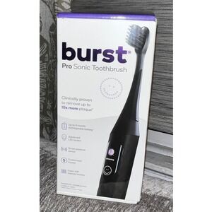 BURST Pro Sonic Toothbrush‎ Black Rechargeable Electric LED Screen Smart Sensor